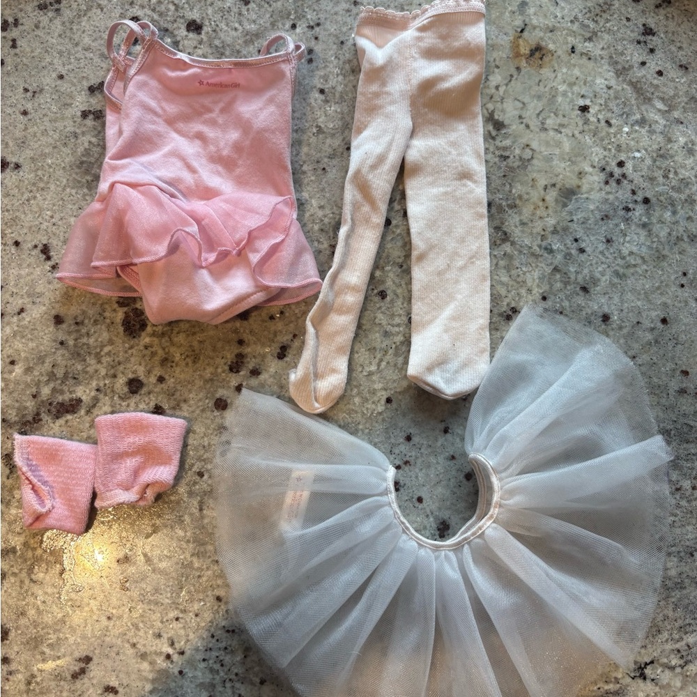 American Girl Pink and White Ballet Outfit Set